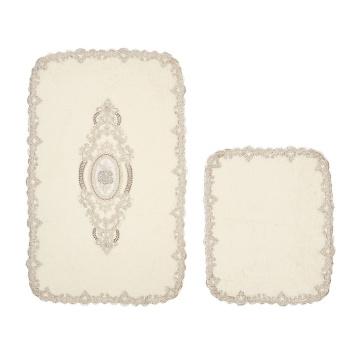 Mijölnir Selonya D - Cream Juego de Alfombras de Baño